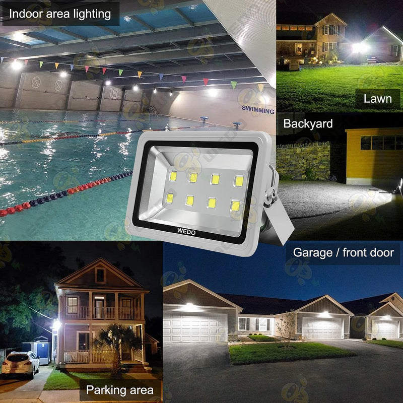 WEDO LED Flood Lights IP66 Waterproof 100W/200W/300W/400W/500W/600W Daylight Cool White Outdoor Flood Lamp