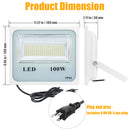 WEDO Outdoor Led Flood Lights 100W Daylight White 6500K Super Bright Area Lighting Fixtures