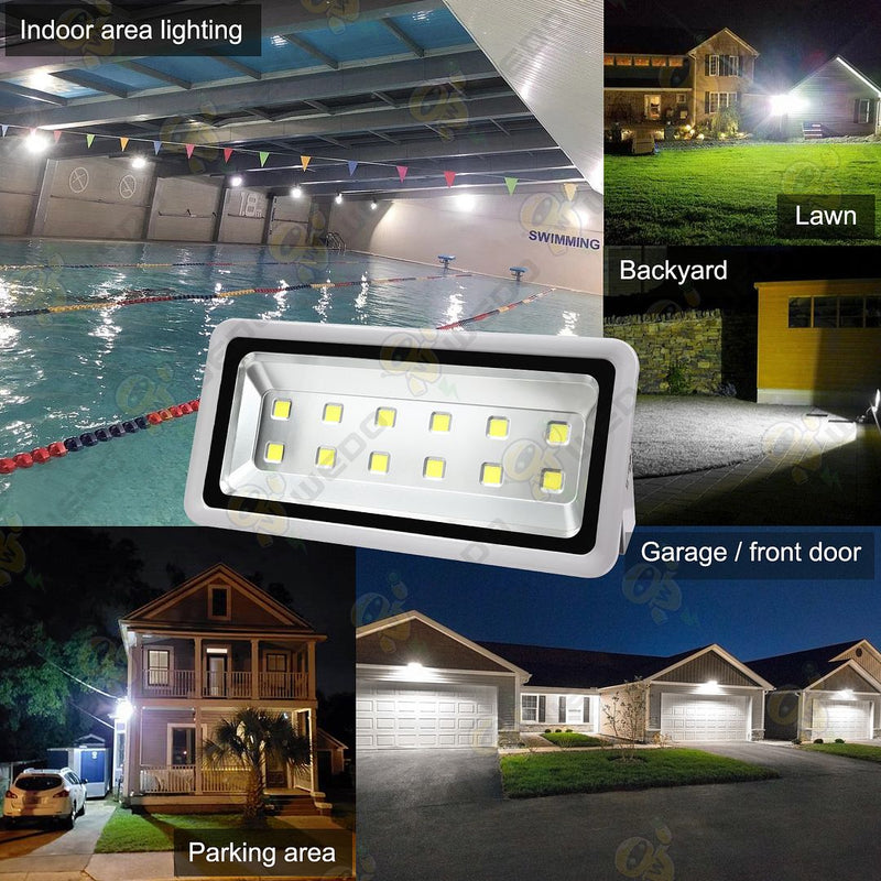 WEDO LED Flood Lights IP66 Waterproof 100W/200W/300W/400W/500W/600W Daylight Cool White Outdoor Flood Lamp