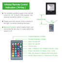 WEDO RGB Led Flood Light 50W with IR Remote Control Color Changing IP66 Outdoor Garden Patio Wall Wash Atmosphere Decoration Lighting