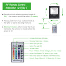 WEDO RGB Led Flood Light 50w with RF Remote Control For Outdoor Garden Patio Atmosphere Decoration Plants Trees Lighting