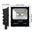 WEDO 50W 100W 200W Led Flood Light Scale-Like Electroplating Reflector IP66 Outdoor Waterproof Lamps